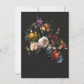 Rembrandt Floral Dark & Moody Rehearsal Dinner Kaart (Achterkant)