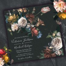 Rembrandt Floral Dark & Moody Square Wedding