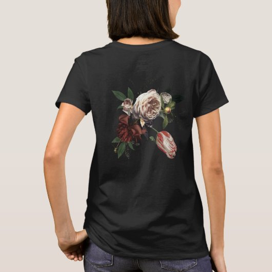 Rembrandt Floral Dark & Moody T-shirt (Achterkant)