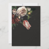 Rembrandt Floral Dark & Moody Wedding Invitation Kaart (Achterkant)