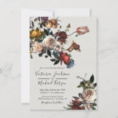 Rembrandt Floral light & airy Wedding Invitation Kaart (Voorkant)