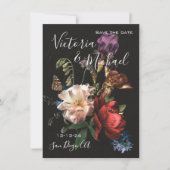 Rembrandt Floral Save the Date Wedding Kaart (Voorkant)