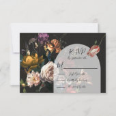 Rembrandt Floral Wedding Arch-reactiekaarten RSVP Kaartje (Voorkant)