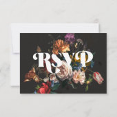 Rembrandt Floral Wedding-reactiekaarten RSVP (Achterkant)