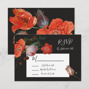 Rembrandt Floral Wedding-reactiekaarten RSVP