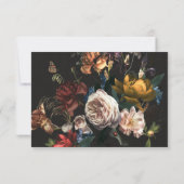 Rembrandt Floral Wedding-reactiekaarten RSVP Kaartje (Achterkant)