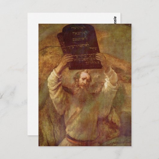 Rembrandt Harmensz van Rijn Moses mit den Gesetze Briefkaart (Voorkant / Achterkant)