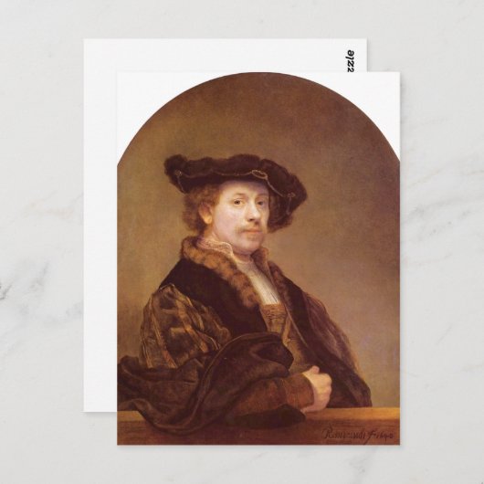 Rembrandt Harmensz. van Rijn Selbstportr?t 1640 Te Briefkaart (Voorkant / Achterkant)