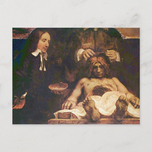 Rembrandt Harmenszoon van Rijn - Anatomical lectur Briefkaart (Voorkant)