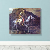 Rembrandt Harmenszoon van Rijn - De Poolse Rider Canvas Afdruk (Insitu (Houten vloer))
