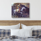 Rembrandt Harmenszoon van Rijn - De Poolse Rider Canvas Afdruk (Insitu (Slaapkamer))