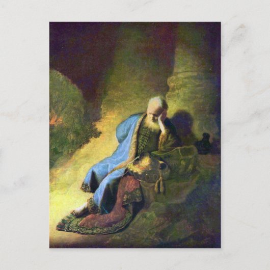 Rembrandt Harmenszoon van Rijn - Jeremiah rouwing Briefkaart (Voorkant)