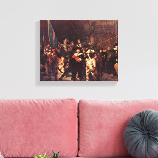 Rembrandt Harmenszoon van Rijn - The Night Watch Canvas Afdruk (Insitu (Woonkamer))
