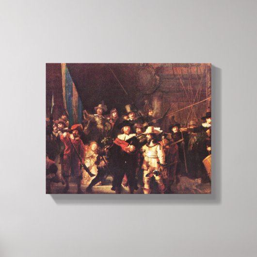 Rembrandt Harmenszoon van Rijn - The Night Watch Canvas Afdruk (Voorkant)