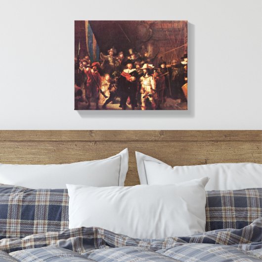 Rembrandt Harmenszoon van Rijn - The Night Watch Canvas Afdruk (Insitu (Slaapkamer))