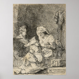 Rembrandt - Heilige Familie 1632 Poster