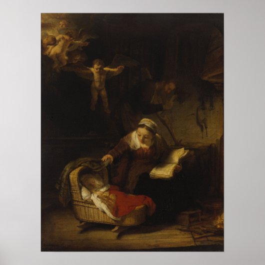 Rembrandt - Heilige Familie Poster (Voorkant)