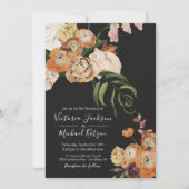 Rembrandt Herfst Bloemen Donker & Moody Bruiloft Kaart (Voorkant)