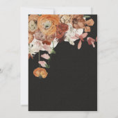 Rembrandt Herfst Bloemen Donker & Moody Bruiloft Kaart (Achterkant)