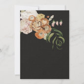 Rembrandt Herfst Bloemen Donker & Moody Bruiloft Kaart (Achterkant)