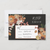 Rembrandt Herfst Bloemen Huwelijksreactie RSVP (Voorkant)