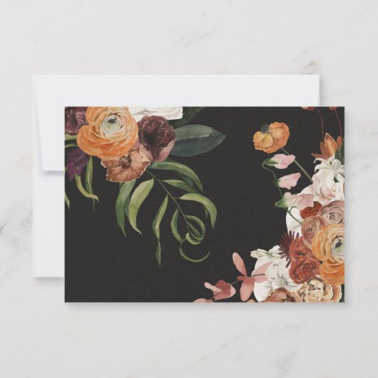 Rembrandt Herfst Bloemen Huwelijksreactie RSVP (Achterkant)