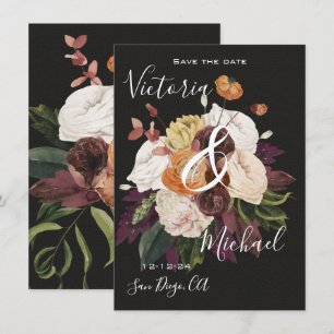 Rembrandt Herfst Bloemstuk Save the Date Huwelijk Kaart