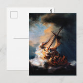 Rembrandt - het Storm van het Zee van Galilea Briefkaart (Voorkant / Achterkant)