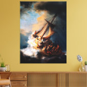 Rembrandt - het Storm van het Zee van Galilea Canvas Afdruk (Insitu (Woonkamer))