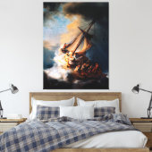 Rembrandt - het Storm van het Zee van Galilea Canvas Afdruk (Insitu (Slaapkamer))
