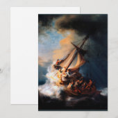 Rembrandt - het Storm van het Zee van Galilea Feestdagenkaart (Voorkant / Achterkant)