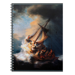 Rembrandt - het Storm van het Zee van Galilea iPad Notitieboek
