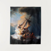 Rembrandt - het Storm van het Zee van Galilea Wandkleed (Voorkant)