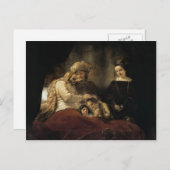 Rembrandt: Jacob Blessing the Children of Joseph Briefkaart (Voorkant / Achterkant)