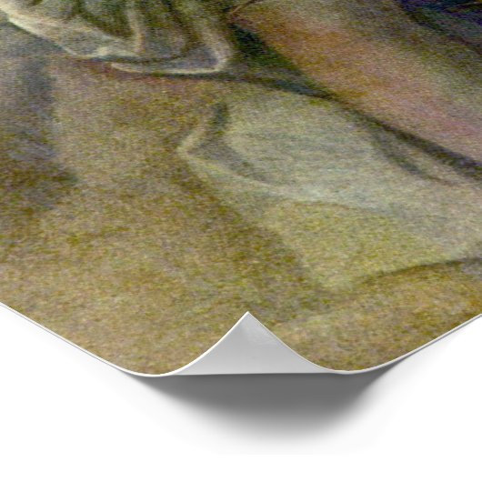 Rembrandt - Jacobs worstelt met de engel Poster (Hoek)