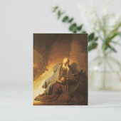 Rembrandt - Jeremiah Lamenting Destruction... Briefkaart (Staand voorkant)