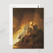 Rembrandt - Jeremiah Lamenting Destruction... Briefkaart (Voorkant / Achterkant)