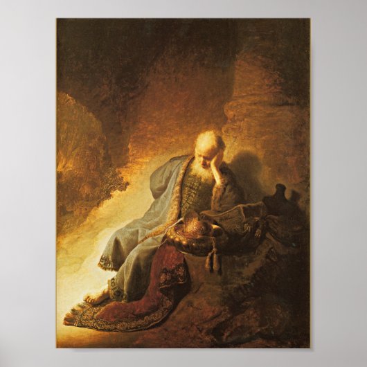 Rembrandt - Jeremiah Lamenting Destruction... Poster (Voorkant)