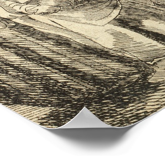 Rembrandt - joden in Synagogue Poster (Hoek)