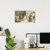 Rembrandt - joden in Synagogue Poster (Thuiskantoor)