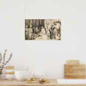 Rembrandt - joden in Synagogue Poster (Keuken)