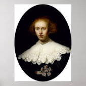 Rembrandt - Jonge vrouw Poster (Voorkant)