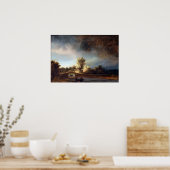 Rembrandt Landscape with a Stone Bridge Poster (Keuken)