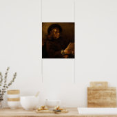 Rembrandt - Lezing van de zoon van de kunstenaar Poster (Keuken)