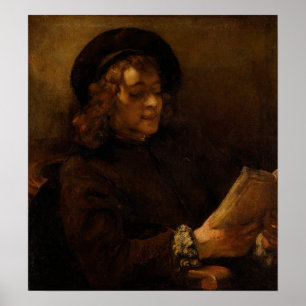 Rembrandt - Lezing van de zoon van de kunstenaar Poster