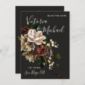 Rembrandt Magnolia Save the Date Huwelijk Kaart (Voorkant / Achterkant)