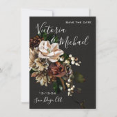 Rembrandt Magnolia Save the Date Huwelijk Kaart (Voorkant)