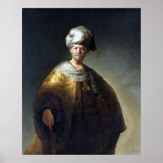 Rembrandt Man in Oriental Costume Poster (Voorkant)