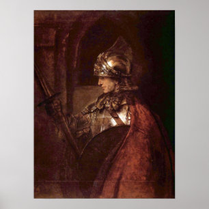 Rembrandt - Man met wapens (Alexander de Grote) Poster