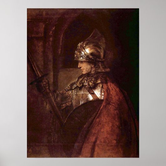 Rembrandt - Man met wapens (Alexander de Grote) Poster (Voorkant)